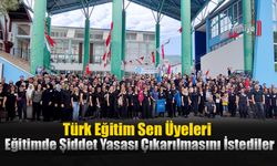 Fethiye'de Türk Eğitim Sen Üyeleri Eğitimde Şiddet Yasası Çıkarılmasını İstediler