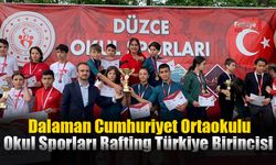 Dalaman Cumhuriyet Ortaokulu Okul Sporları Rafting Türkiye Birincisi