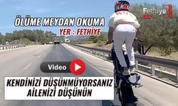 Fethiye'de Motosiklet Sürücüsünün Tehlikeli Yolculuğu