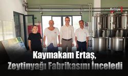 Kaymakam Ertaş, Zeytinyağı Fabrikasını Yerinde İnceledi