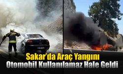 Sakar'da Araç Yangını