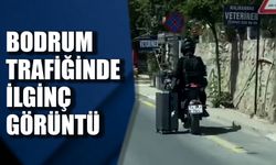 Valizi Motosiklete Alamayınca Çareyi Böyle Buldu