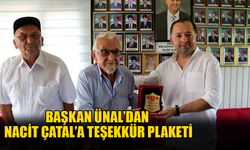 Başkan Ünal’dan Nacit Çatal’a Teşekkür Plaketi