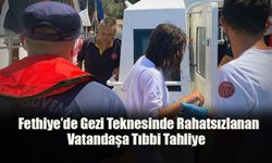 Fethiye’de Gezi Teknesinde Rahatsızlanan Vatandaşa Tıbbi Tahliye