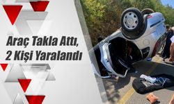 Araç Takla Attı, 2 Kişi Yaralandı