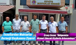 Esnaflardan Muhtarlar Derneği Başkanına Ziyaret