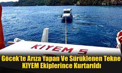 Göcek’te Arıza Yapan Ve Sürüklenen Tekne KIYEM Ekiplerince Kurtarıldı