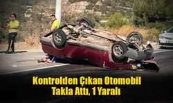 Kontrolden Çıkan Otomobil Takla Attı, 1 Yaralı