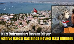 Fethiye Kalesi Kazısında Heykel Başı Bulundu