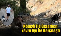 Köpeği İle Gezerken Yavru Ayı İle Karşılaştı