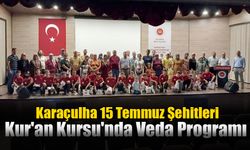 Karaçulha 15 Temmuz Şehitleri Kur'an Kursu'nda Veda Programı