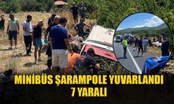 Minibüs Şarampole Yuvarlandı: 7 Yaralı