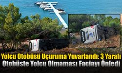 Yolcu Otobüsü Uçuruma Yuvarlandı: 3 Yaralı