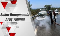 Sakar Rampasında Araç Yangını