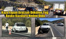 Kaza Yapan Araçtan Dökülen Yağ, Diğer Araçların Da Kaza Yapmasına Neden Oldu