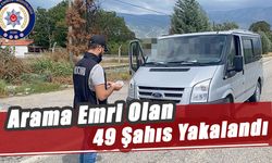 Arama Emri Olan 49 Şahıs Yakalandı