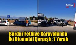 Burdur Fethiye Karayolunda İki Otomobil Çarpıştı 7 Yaralı