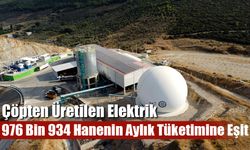 Çöpten Üretilen Elektrik 976 Bin 934 Hanenin Aylık Tüketimine Eşit