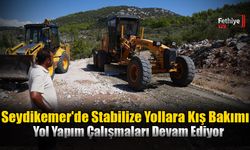 Seydikemer'de Stabilize Yollara Kış Bakımı