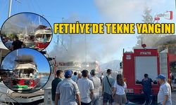 Fethiye'de Tekne Yangını