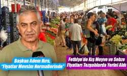 Fethiye’de Kış Meyve ve Sebze Fiyatları Tezgahlarda Yerini Aldı