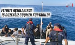 Fethiye Açıklarında 16 Düzensiz Göçmen Kurtarıldı