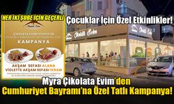 Myra Çikolata Evim’den Cumhuriyet Bayramı’na Özel Tatlı Kampanya!