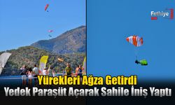 Yedek Paraşüt Açarak Sahile İniş Yaptı