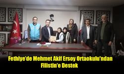 Fethiye’de Mehmet Akif Ersoy Ortaokulu'ndan Filistin'e Destek