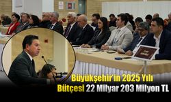 Büyükşehir’in 2025 Yılı Bütçesi 22 Milyar 203 Milyon TL