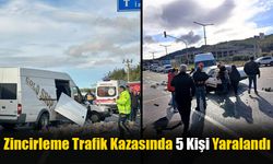 Zincirleme Trafik Kazasında 5 Kişi Yaralandı