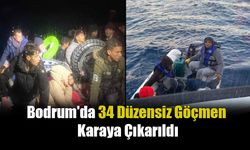 Bodrum'da 34 Düzensiz Göçmen Karaya Çıkarıldı