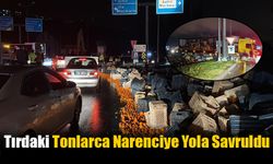 Tırdaki Tonlarca Narenciye Yola Savruldu