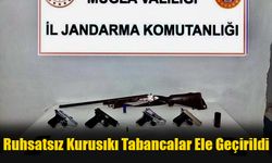 Ruhsatsız Kurusıkı Tabancalar Ele Geçirildi