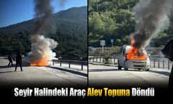 Seyir Halindeki Araç Alev Topuna Döndü