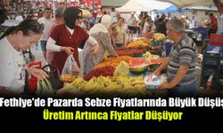 Fethiye'de Pazarda Sebze Fiyatlarında Büyük Düşüş