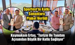 Sporfest’te Katkı Sunanlara Plaket Verildi