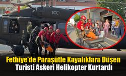Paraşütle Kayalıklara Düşen Turisti Askeri Helikopter Kurtardı