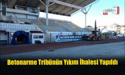 Betonarme Tribünün Yıkım İhalesi Yapıldı