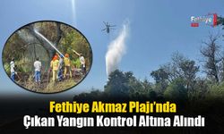 Fethiye Akmaz Plajı’nda Çıkan Yangın Kontrol Altına Alındı