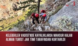 Kayalıklarda Mahsur Kalan Alman Turist JAK Timi Tarafından Kurtarıldı
