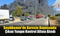 Seydikemer’de Kereste Deposu Yangını