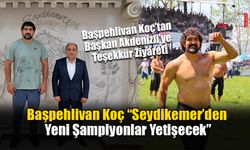 Başpehlivan Koç’tan Başkan Akdenizli’ye Teşekkür Ziyareti