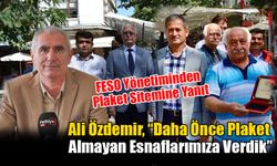 FESO Yönetiminden Plaket Sitemine Yanıt