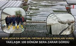 Kumluova’da Hortum, Fırtına Ve Dolu Seraları Vurdu