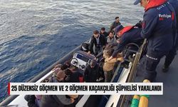 25 Düzensiz Göçmen Ve 2 Göçmen Kaçakçılığı Şüphelisi Yakalandı