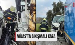 Milas’ta Sıkışmalı Kaza