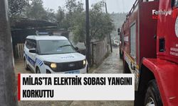 Milas’ta Elektrik Sobası Yangını Korkuttu