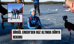 Birgül Erken’den Buz Altında Dünya Rekoru
