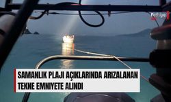 Samanlık Plajı Açıklarında Arızalanan Tekne Emniyete Alındı
